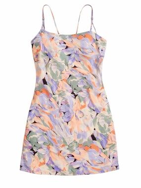 Lulus Impressions of Love Multi Floral Print Tie-Back Mini Dress Large